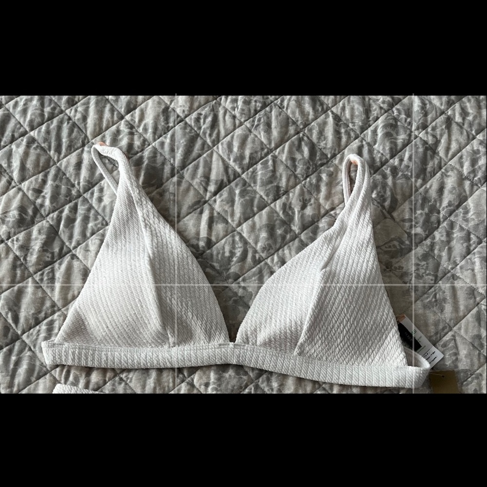 White Textured J Crew Bikini - Sz M - NWT